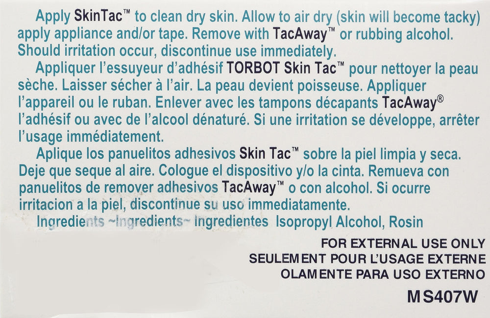 Skin-Tac adhesive barrier wipes packaging—compact travel kit for quick skin prep