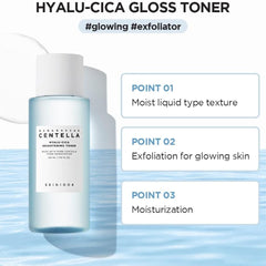 SKIN1004 Step-by-step toner use visuals for daily skincare.