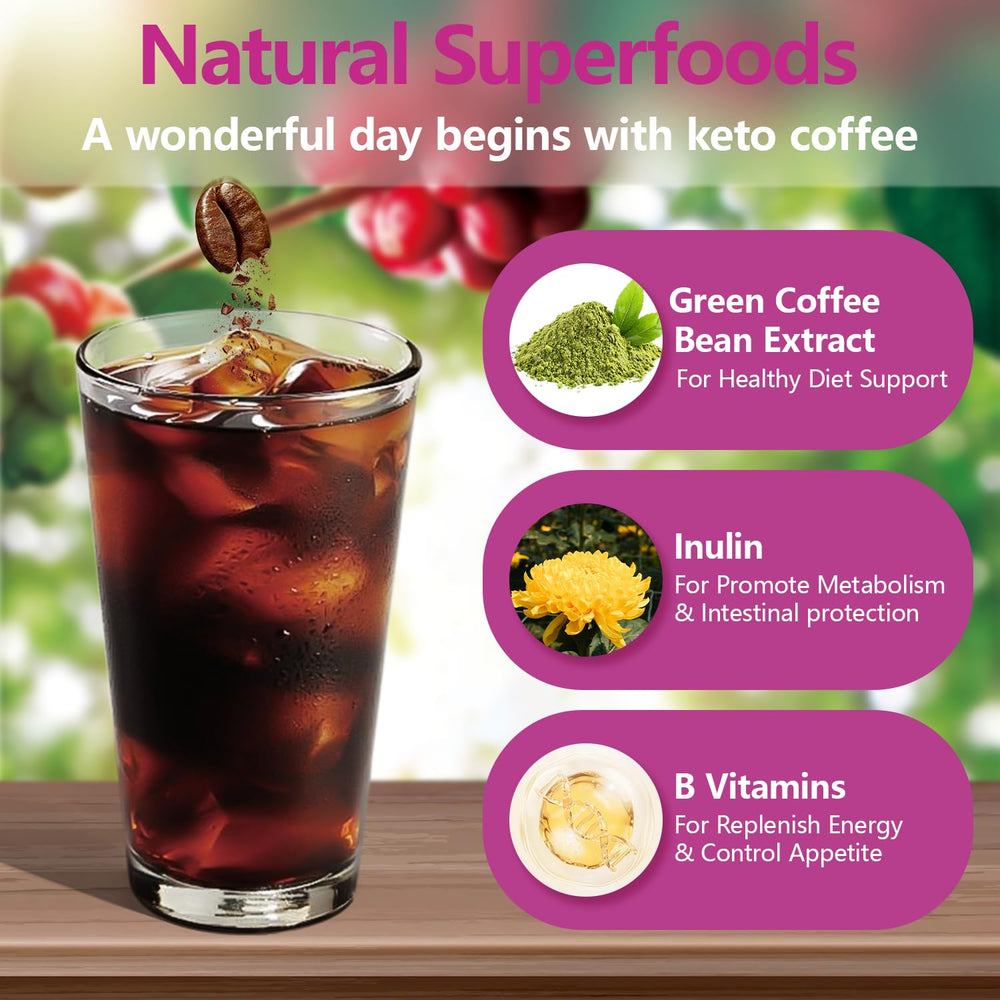 Prepared chocolate-flavored instant coffee in glass