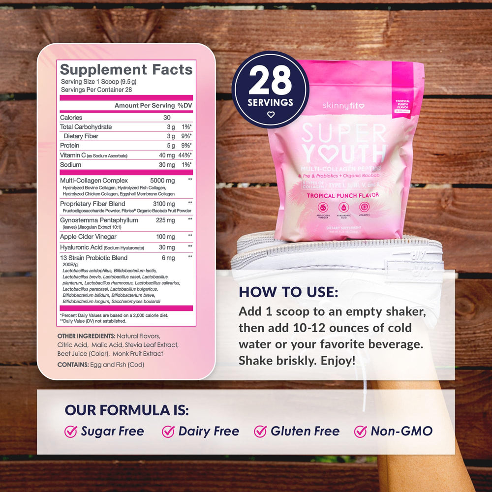 Back of bottle with supplement facts and nutrition information