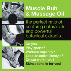 Massage oil being applied for sore muscles