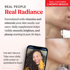 Before and after showing reduced blemishes with SKINtamin