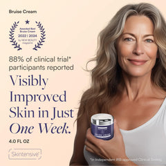 Skintensive Arnica Bruise Cream texture swirls demonstrating non-greasy formula suitable for fragile skin.