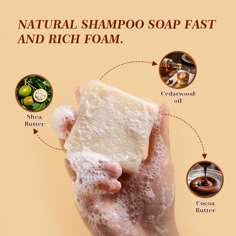 SKIRIFINE Shampoo Bar for Men provides easy rinse and refreshed feel.