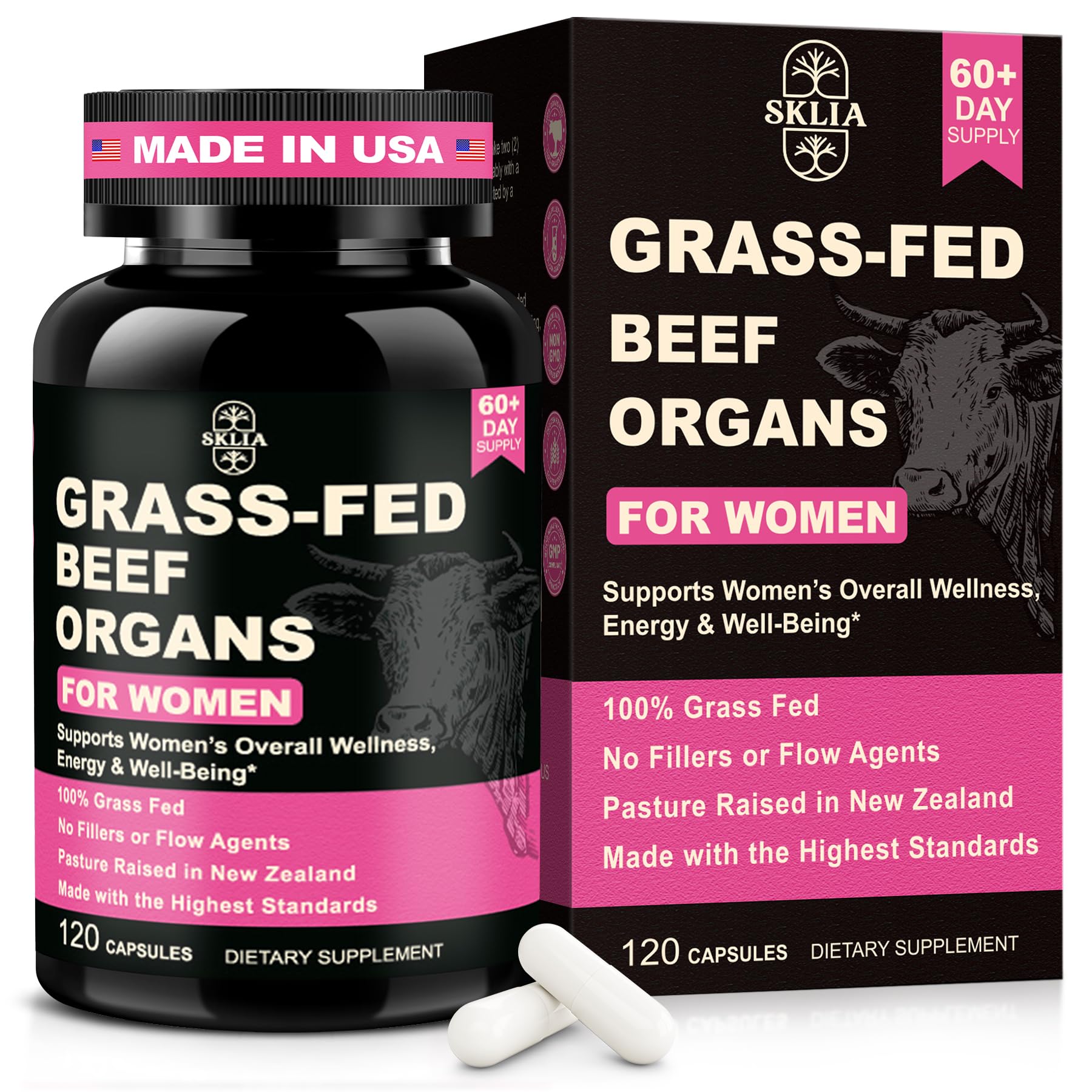 Hero image of SKLIA Beef Organ Supplement for Women