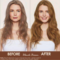 Sklight Hair Dye Shampoo being applied for even color on hair.