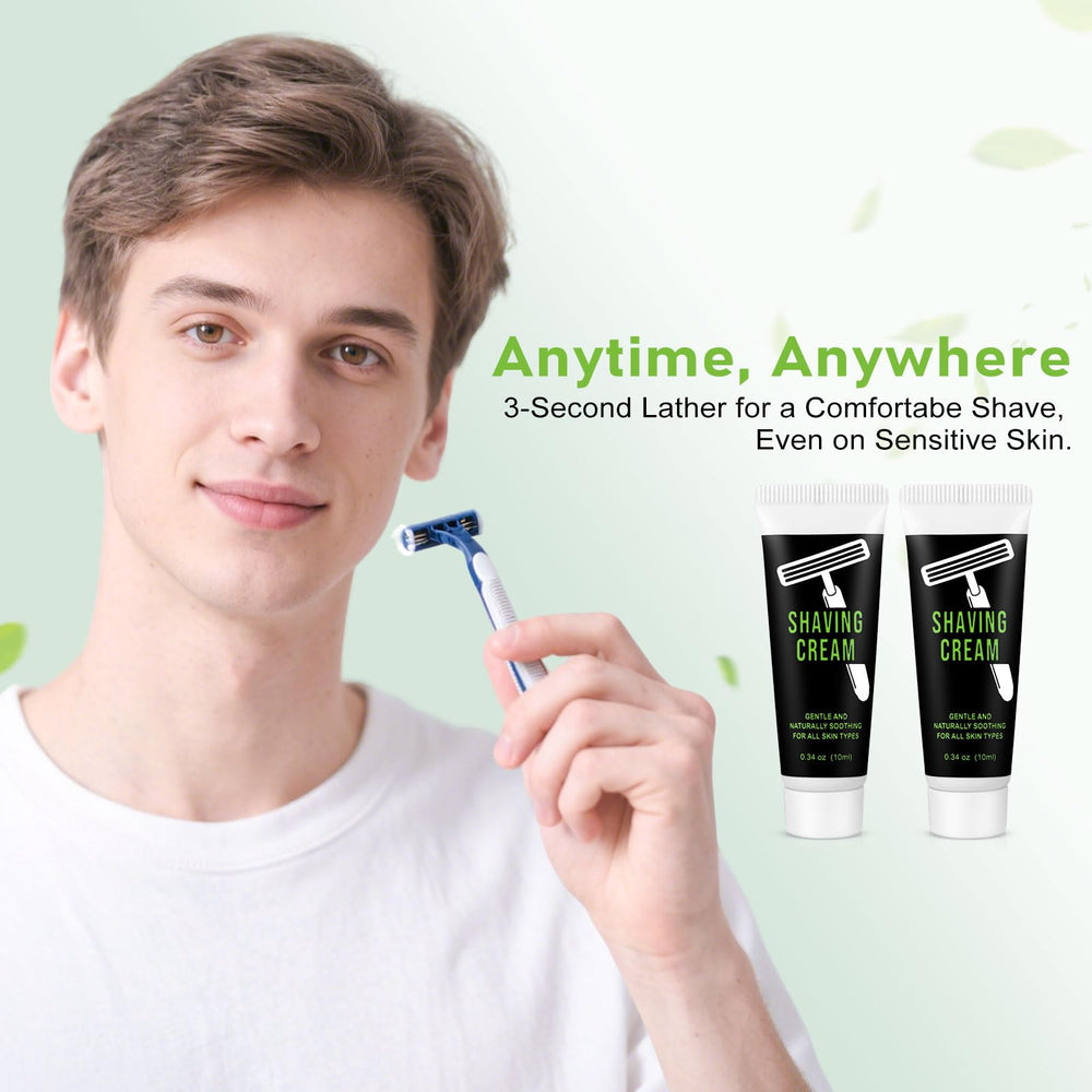 Skourvut bulk shaving cream for travel and outdoor activities.