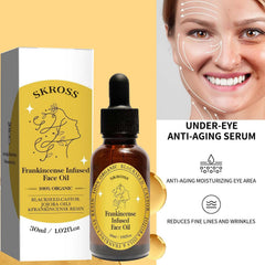 SKROSS Frankincense Resin Oil pour suggests quick-absorbing hydration.