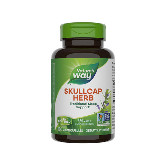 Nature's Way Skullcap Herb sleep support bottle label
