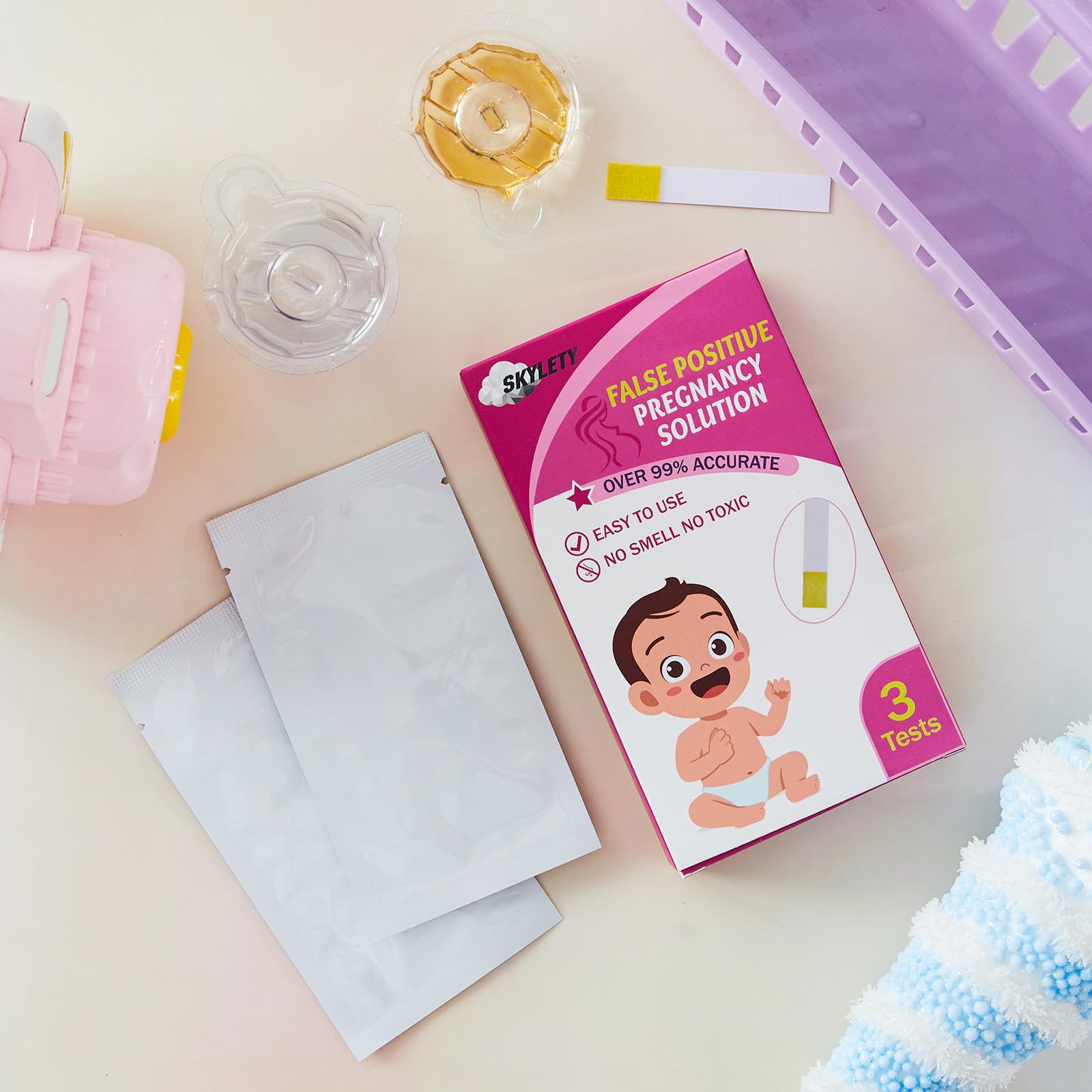 Packaging image of Skylety prank pregnancy test kit