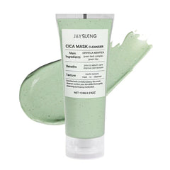 SKYLWCG CICA Mask Cleanser reveals a creamy mochi texture for gentle cleansing.