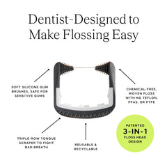 PFAS-free, non-toxic floss head design