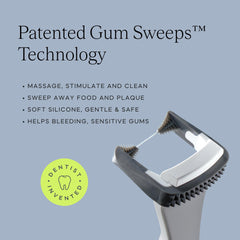 Gum Sweeps gum brushes integrated in floss head