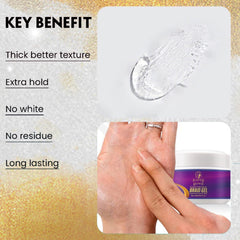 SLAYED DOWN gel used on damp or dry hair with no residue