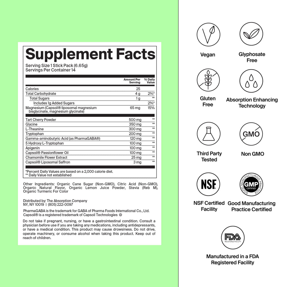 Close up of liposomal saffron and magnesium ingredients in powder
