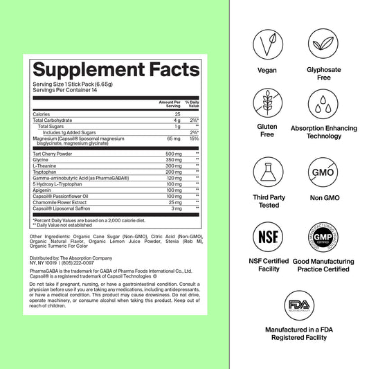 Close up of liposomal saffron and magnesium ingredients in powder