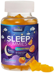Bottle of Sleep Gummies 6mg Melatonin – Orange Flavor, 60 gummies