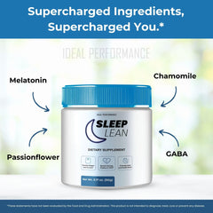 Close-up of Sleep Lean Powder powder in a scoop