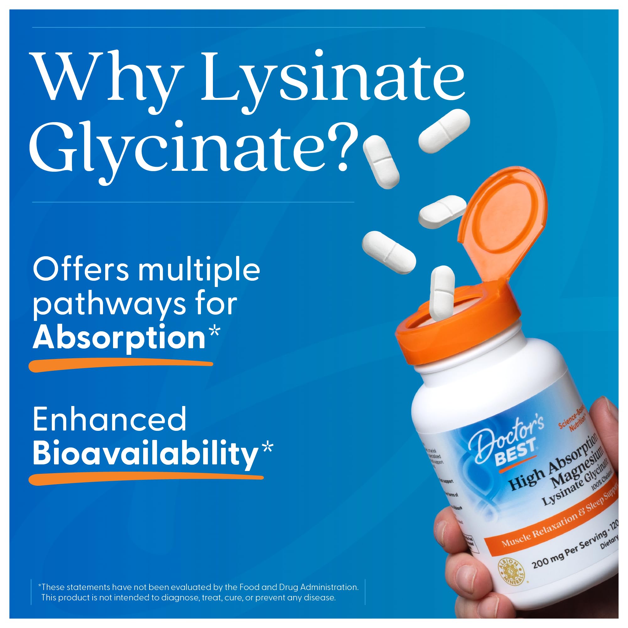 Sleep support with magnesium glycinate lysinate