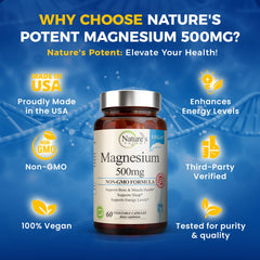 Sleep support magnesium supplement USA-made 60 capsules