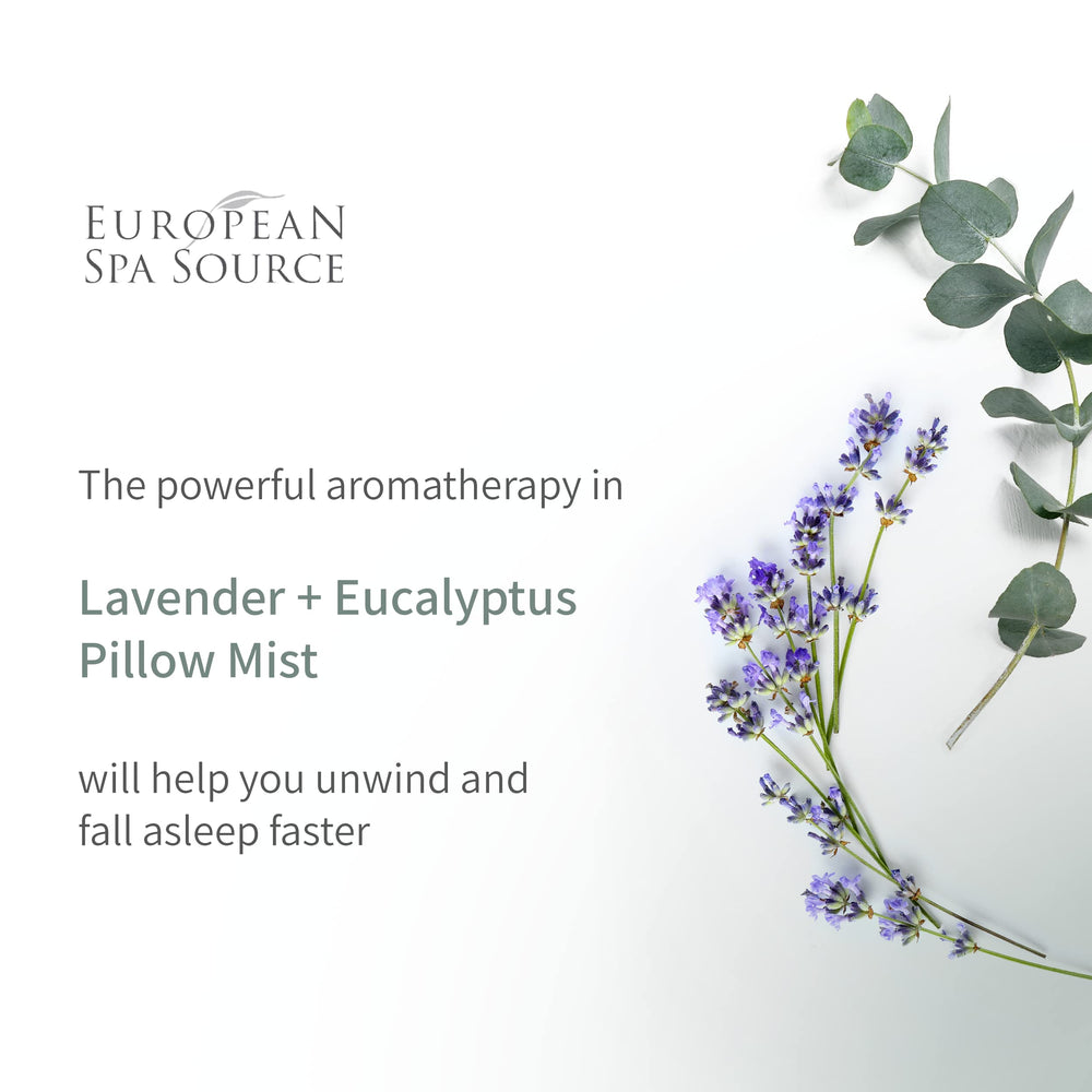 Bedroom spa setup with Sleep Well Pillow Mist on nightstand