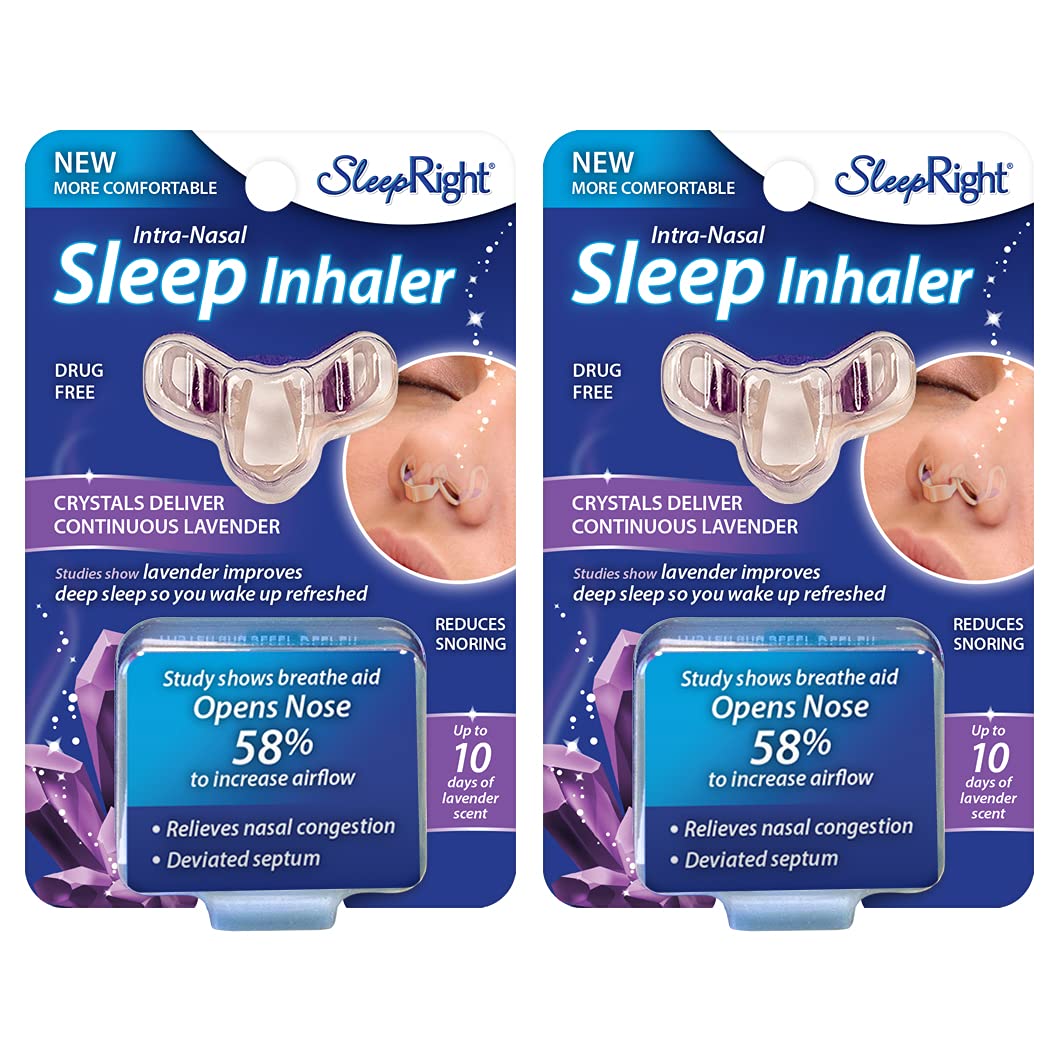 SleepRight Intra-Nasal Sleep Inhaler with lavender crystals - 2-pack
