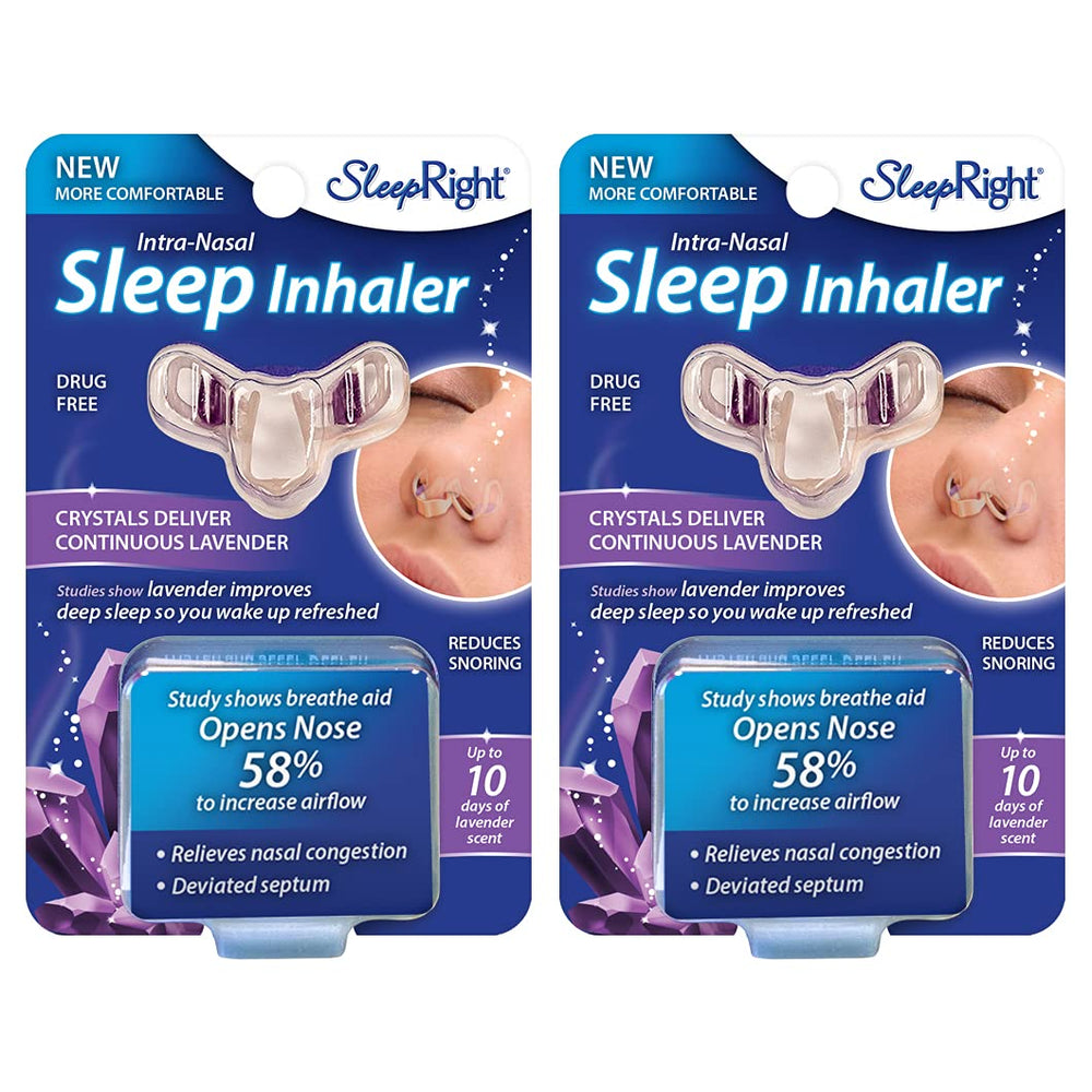 Packaging for SleepRight Intra-Nasal Sleep Inhaler Lavender 2-Pack