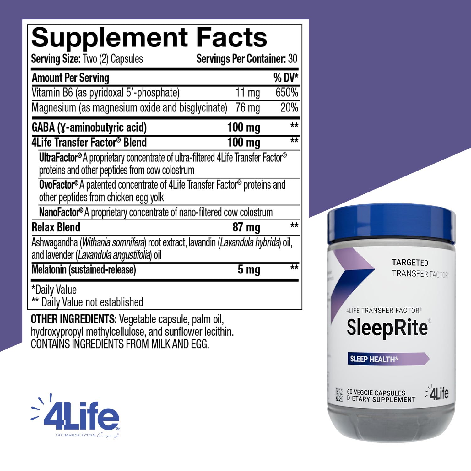 GABA and Melatonin ingredient icons for SleepRite