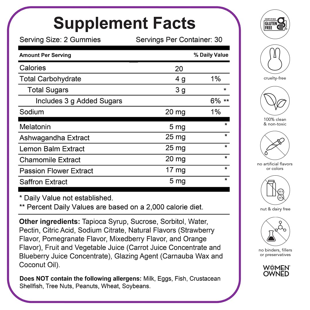 Vegan, physician-formulated sleep gummies