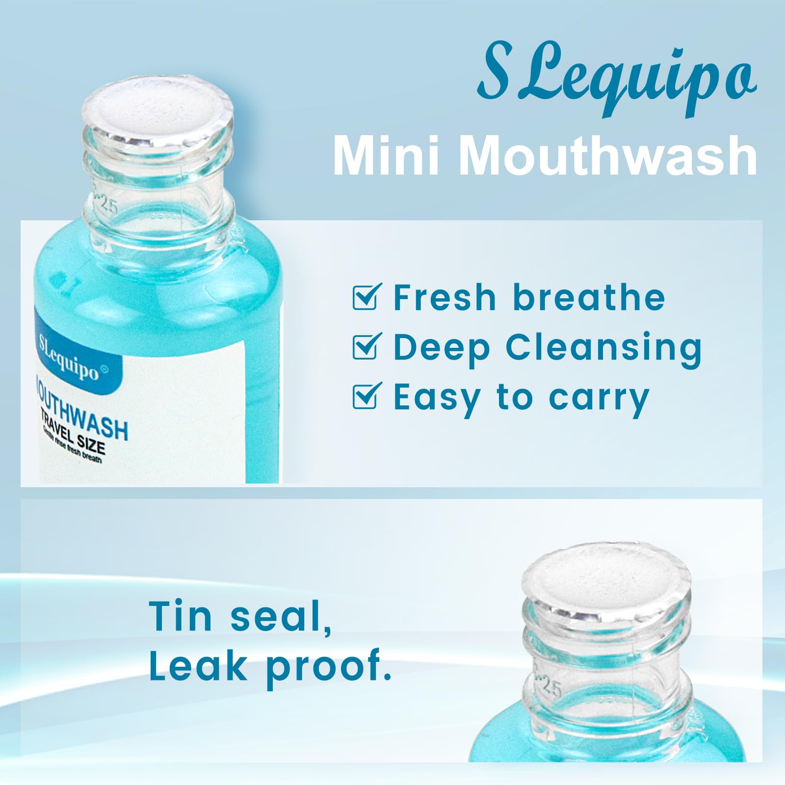 Bulk pack of 10 mint mouthwash bottles