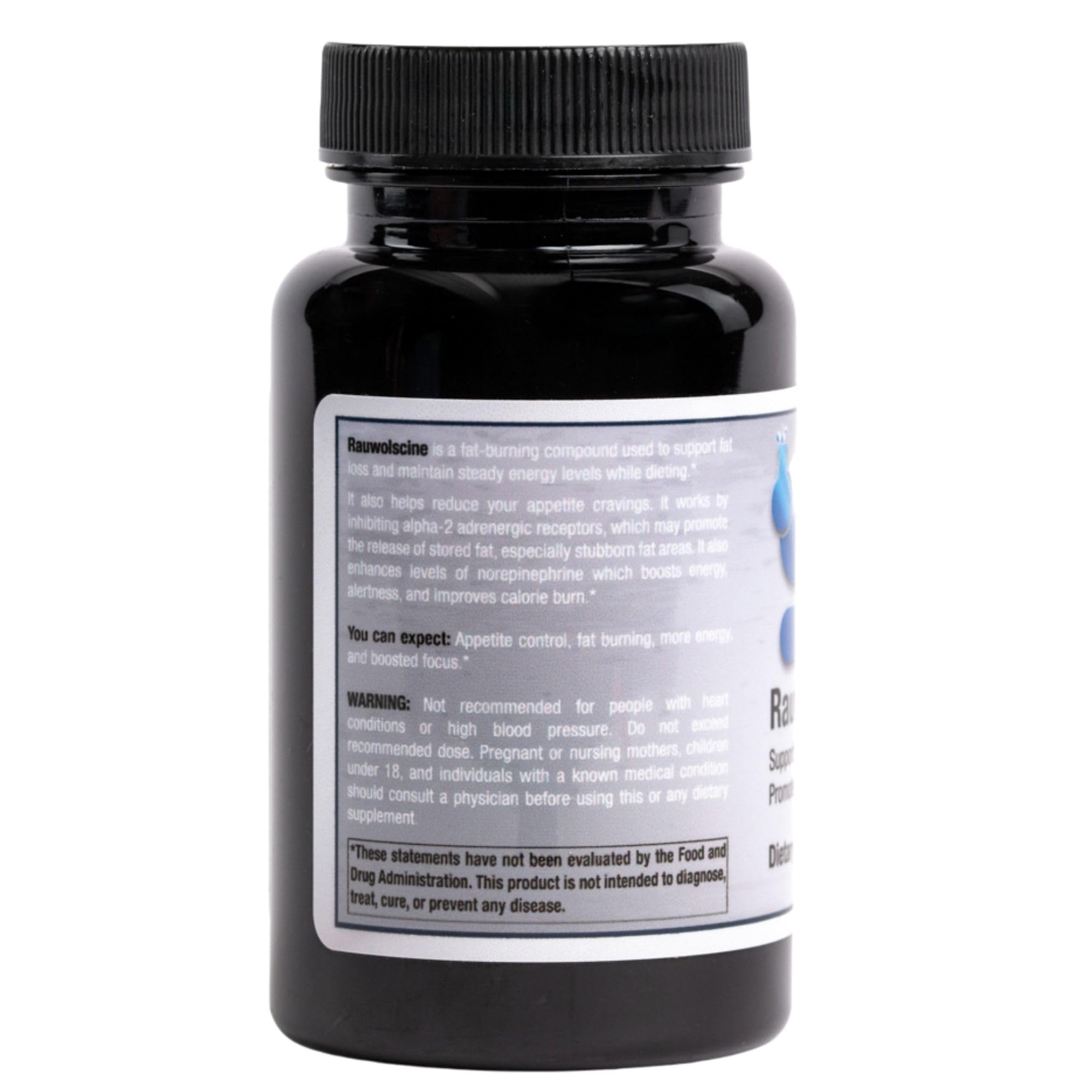 Label highlighting rauwolscine and yohimbine HCL ingredients