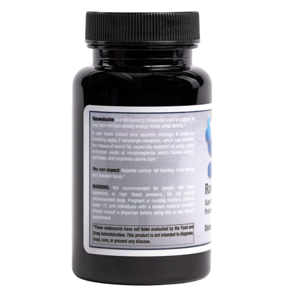 Label highlighting rauwolscine and yohimbine HCL ingredients