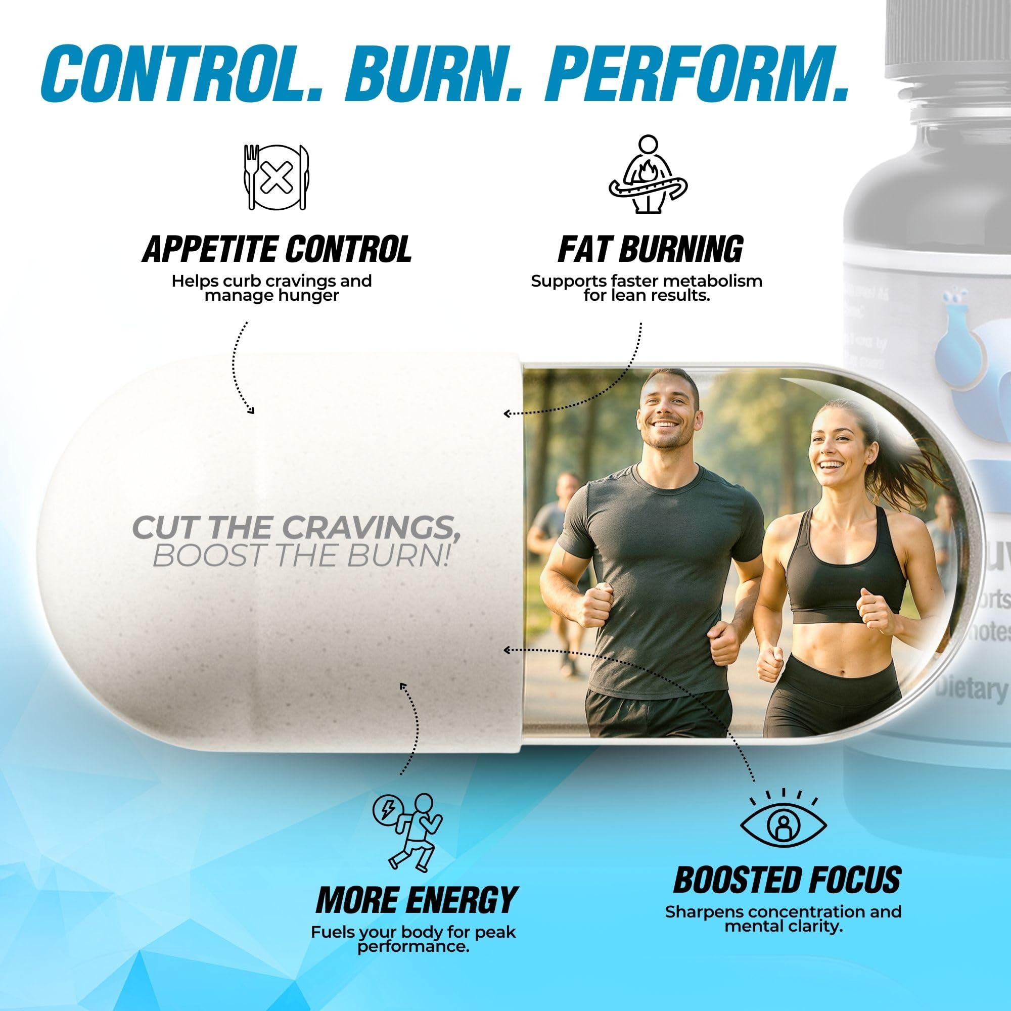 Graphic illustrating energy and mental focus support