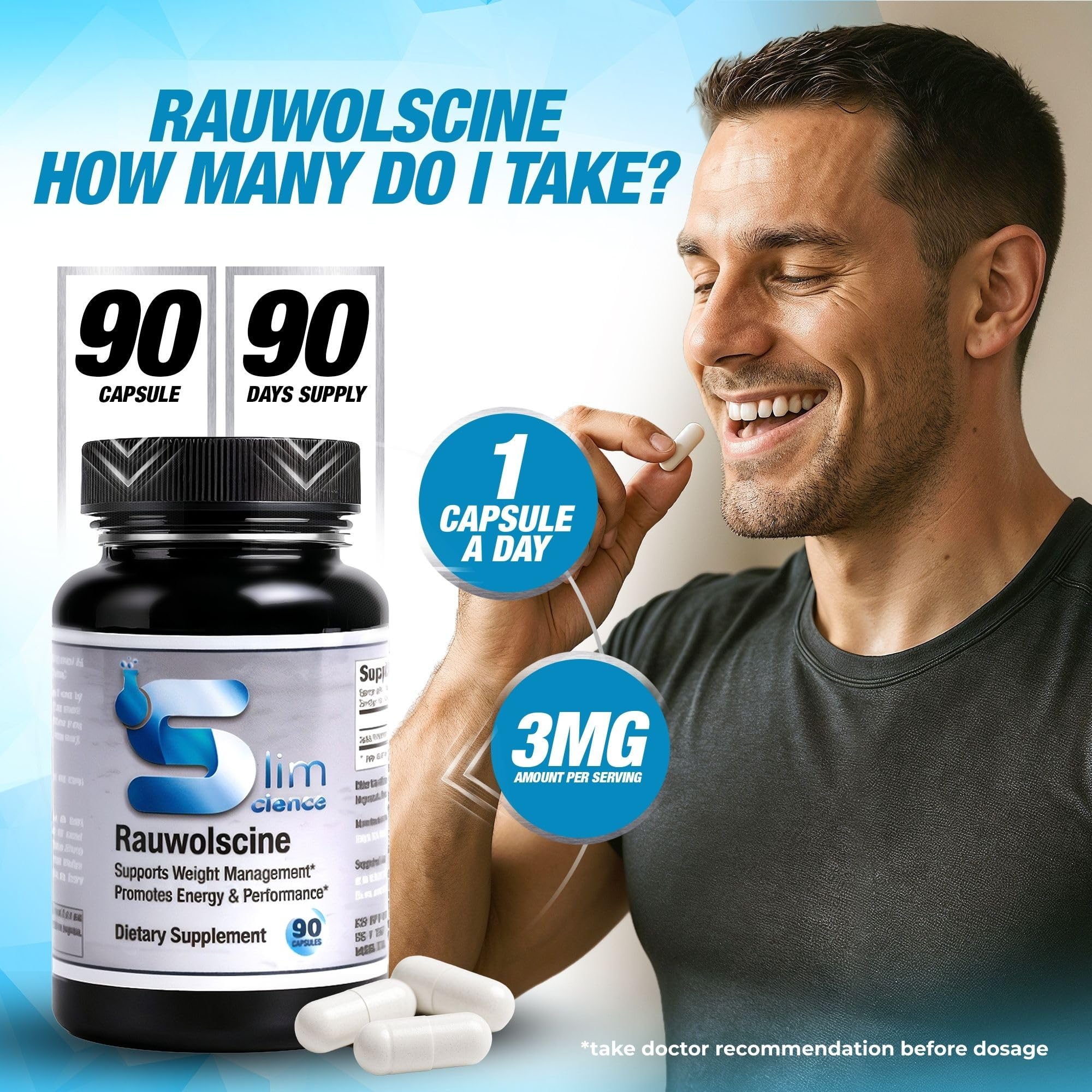 Bottle of 90 vegetarian capsules