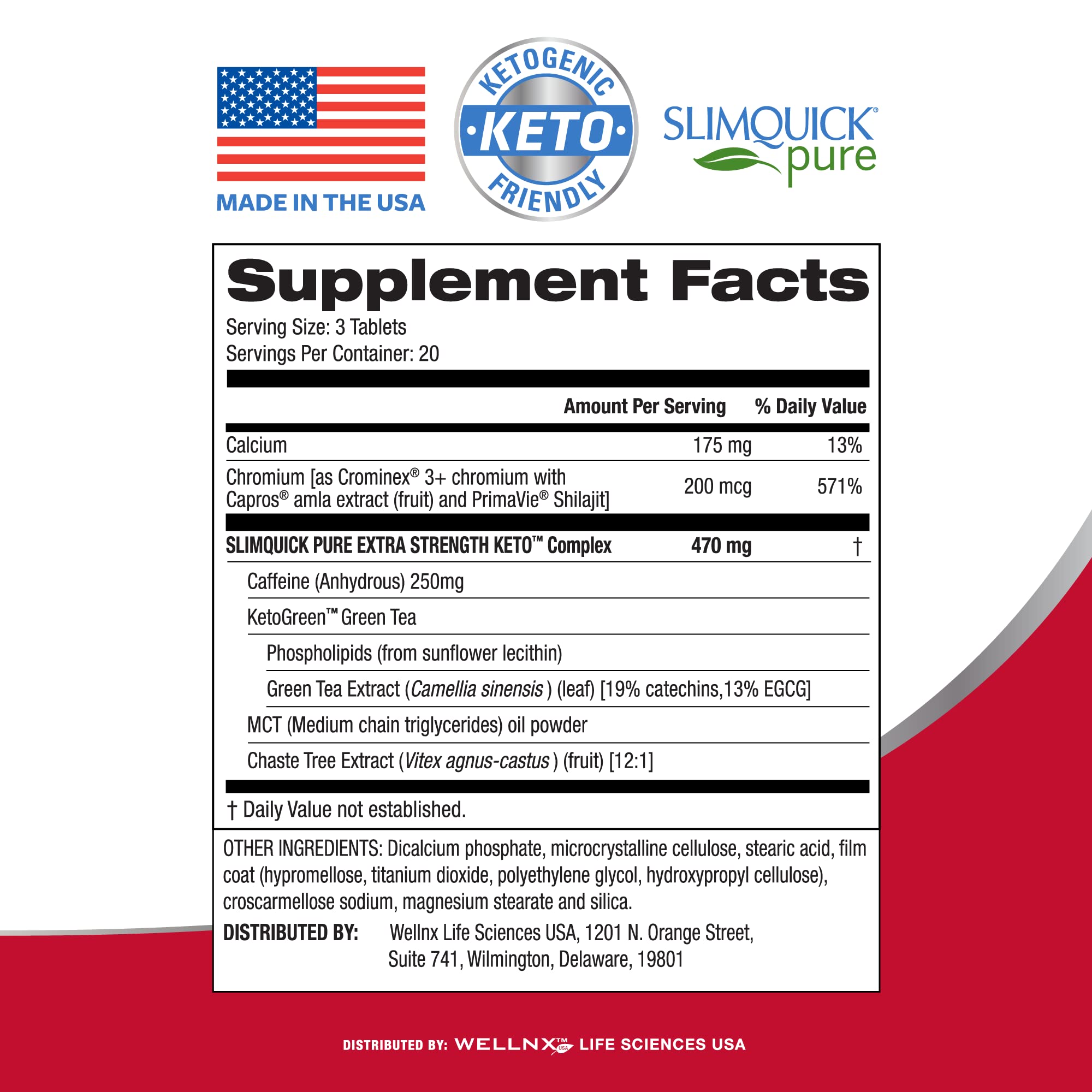Green Tea extract and other natural ingredients used in Slimquick Pure Keto