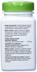 Back view of slippery elm bark 2-pack bottle