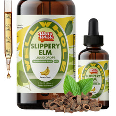Bottle of Slippery Elm Liquid Drops with Marshmallow Root and DGL Licorice Extract