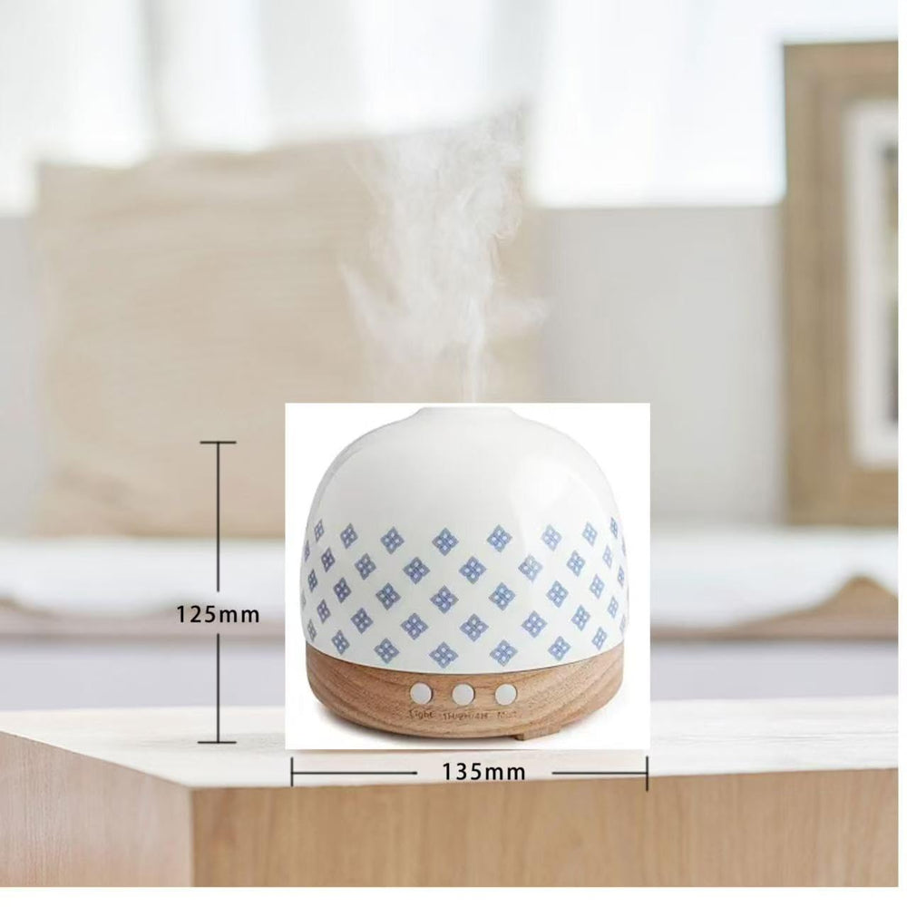 SLMIRACLE diffuser with wood accent adds elegant style and a quiet, unobtrusive presence.