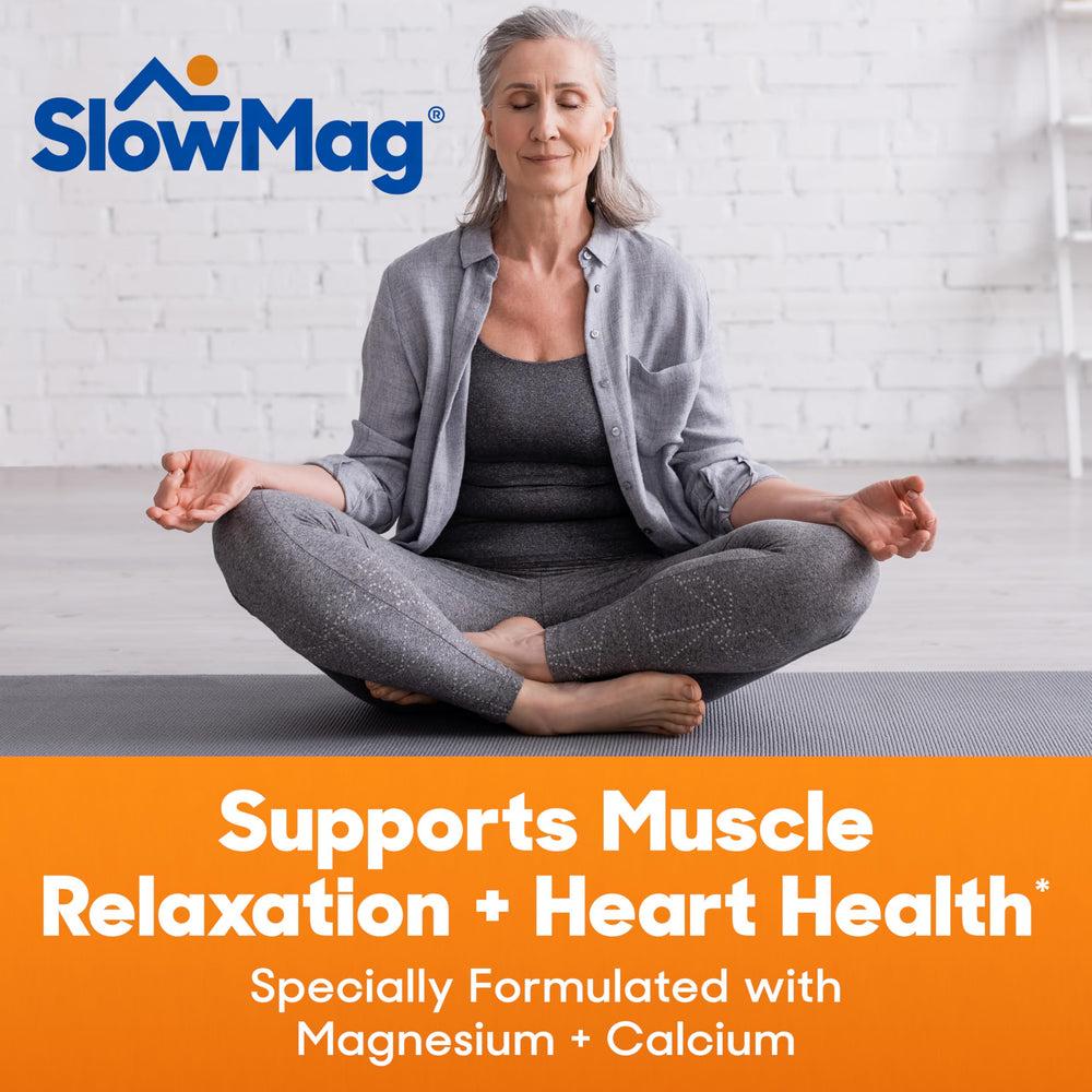 Product image highlighting muscle relaxation and heart health benefits