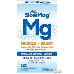 SlowMag Muscle + Heart bottle label