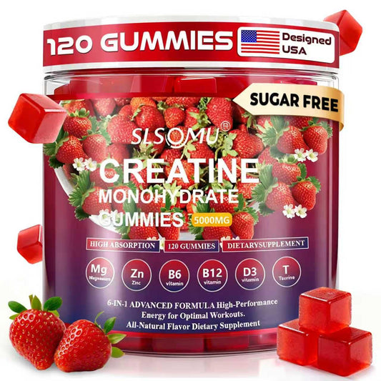 Hero image of Slsomu Creatine Monohydrate Gummies with strawberry flavor