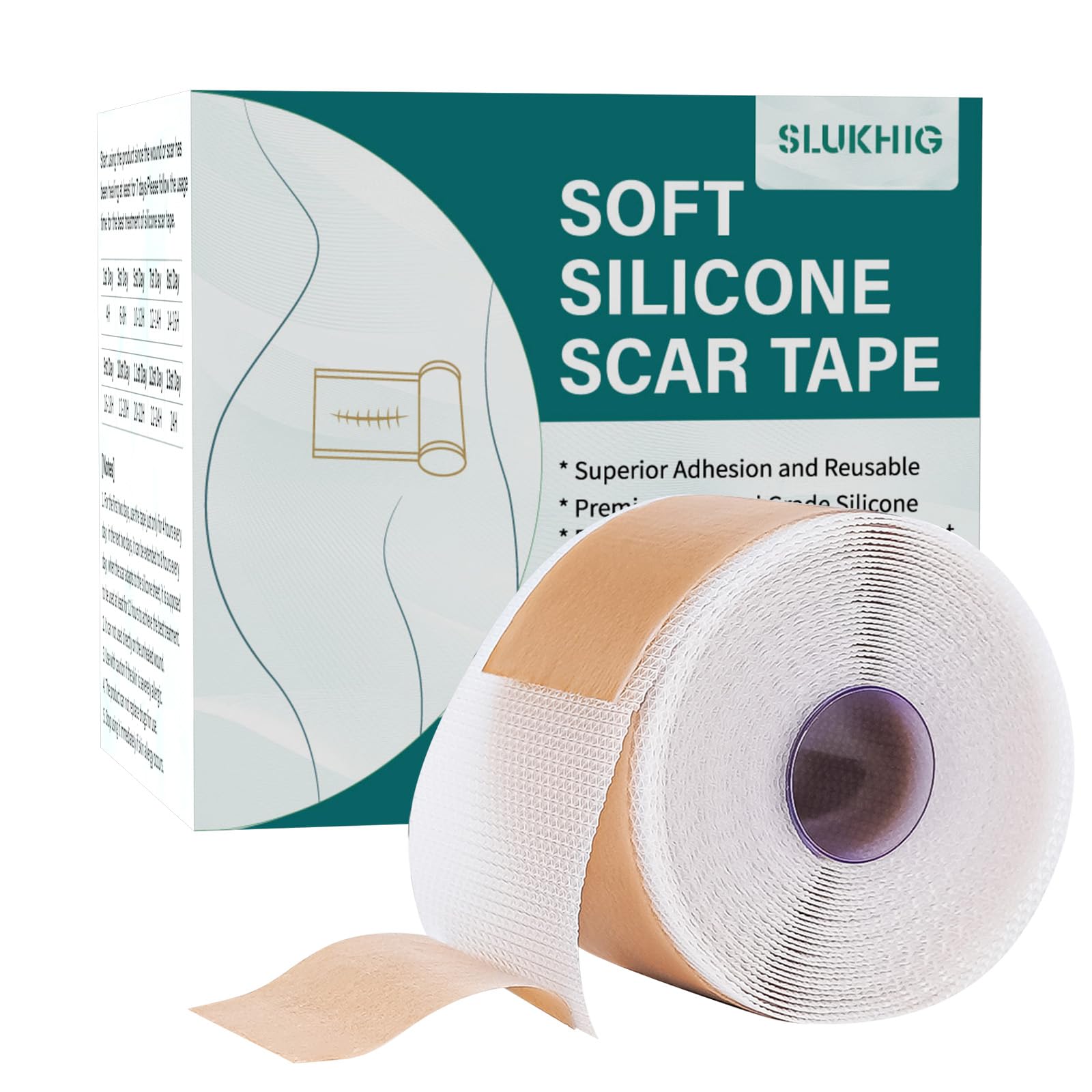 SLUKHIG silicone scar sheets roll-4m offers adjustable coverage for scar treatment.