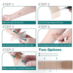 SLUKHIG silicone scar strips being applied for flexible scar care