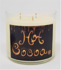 S&M Candle Factory three-wick burn view showing even melt for even fragrance throw.