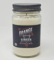 S&M Candle Factory orange-ginger-candle delivers vibrant citrus-spice aroma for energizing spaces.