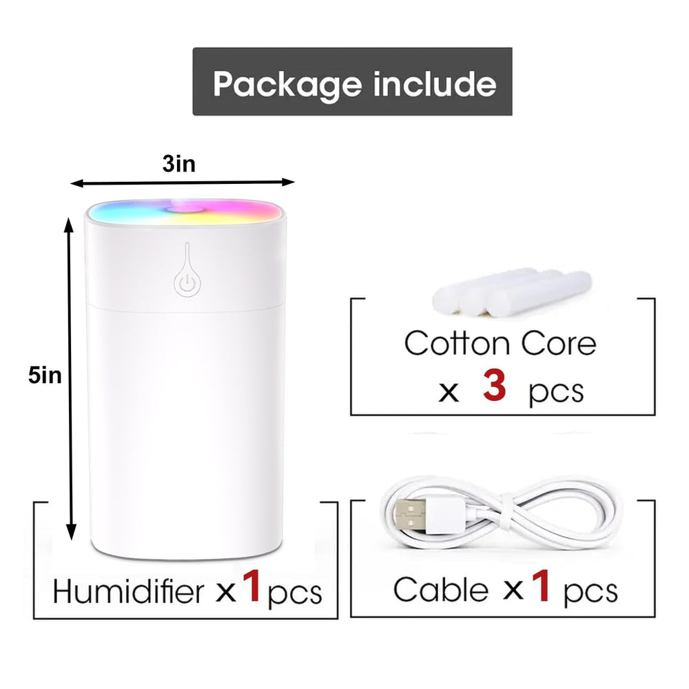 Close-up of 400ml water tank and diffuser mist