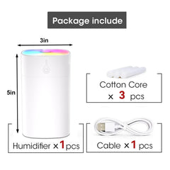 Close-up of 400ml water tank and diffuser mist