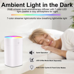 Aromatherapy diffuser with calming ambient lighting