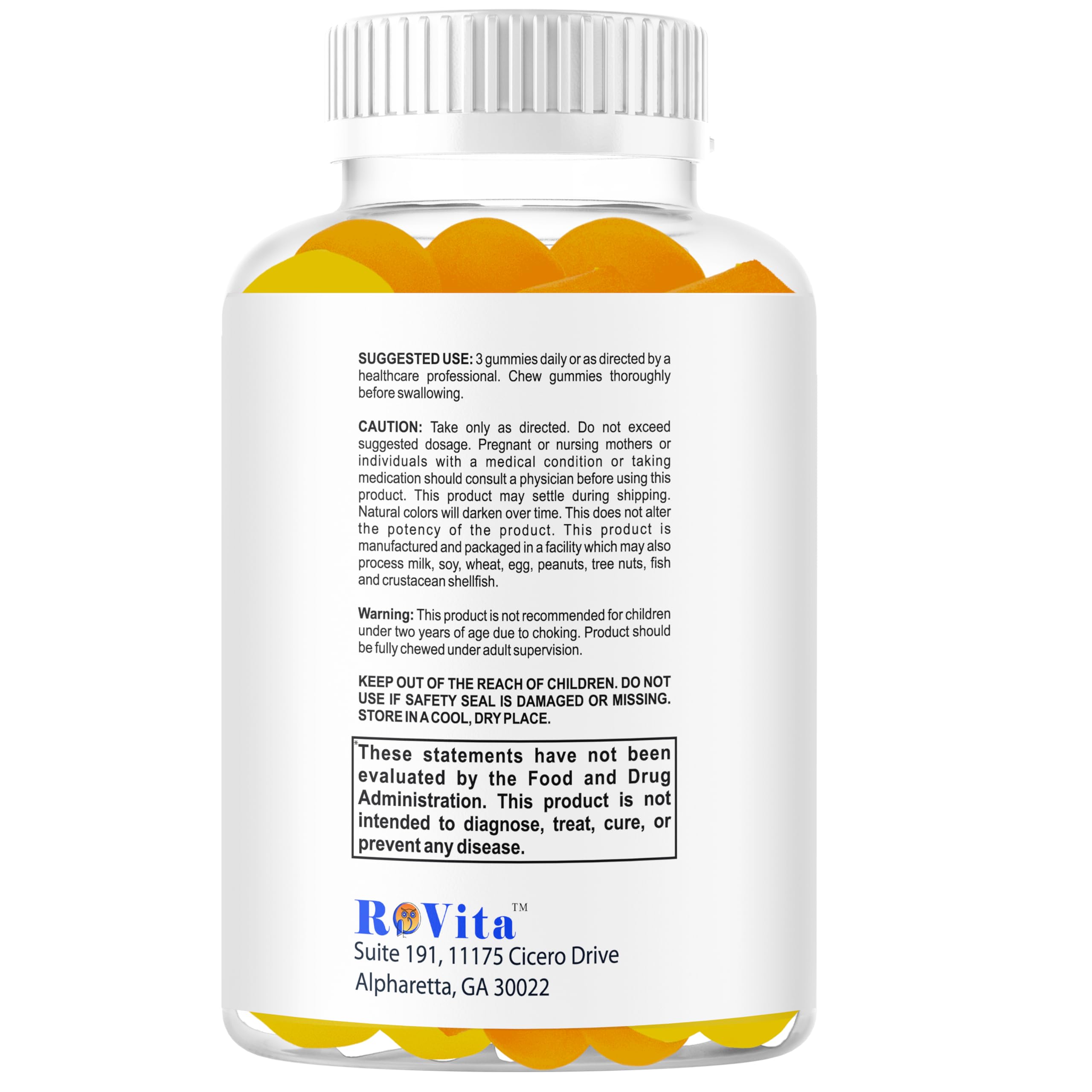 60-count bottle of Smart Brain Focus Gummies for kids