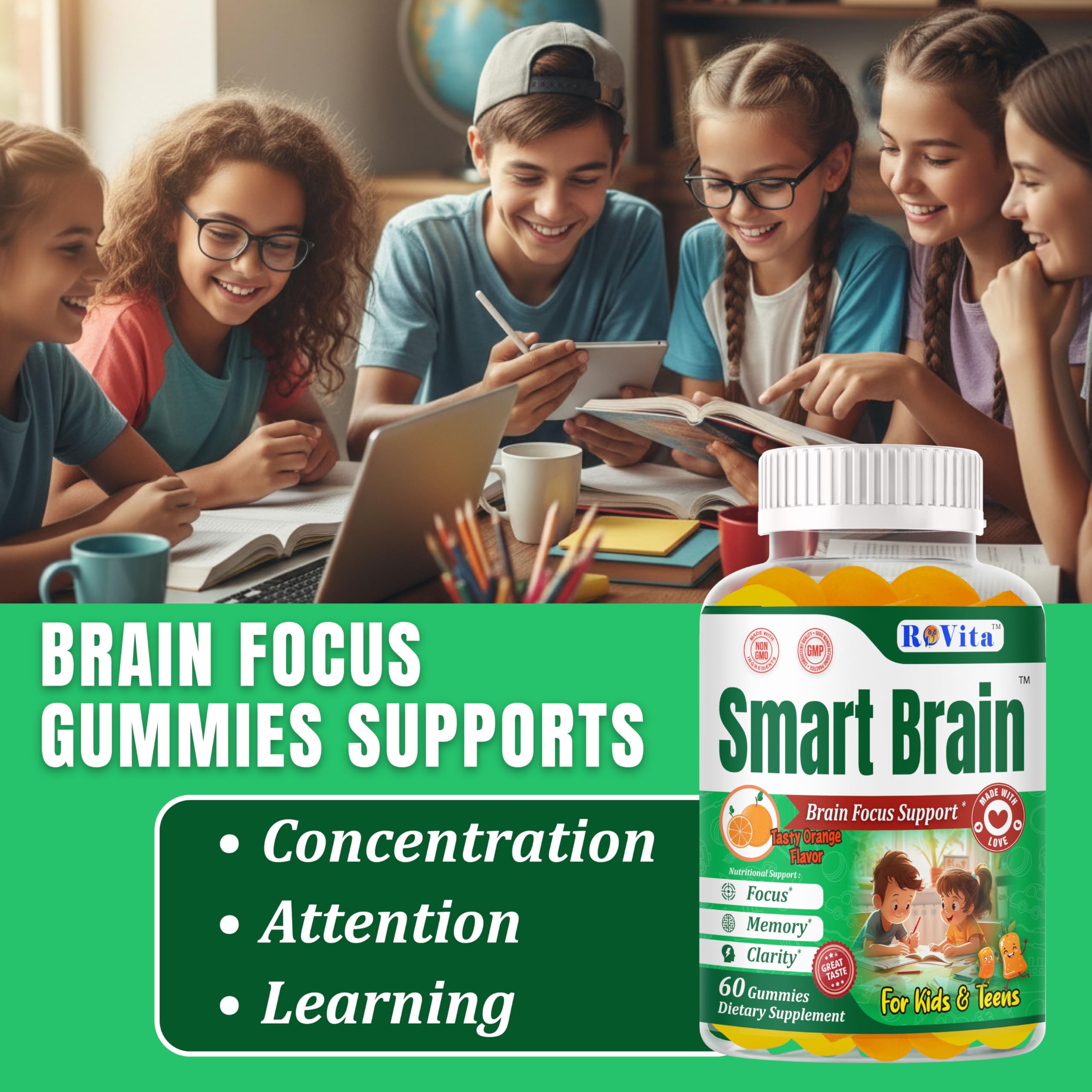 Plant-based Omega-3 DHA for kids in gummy form
